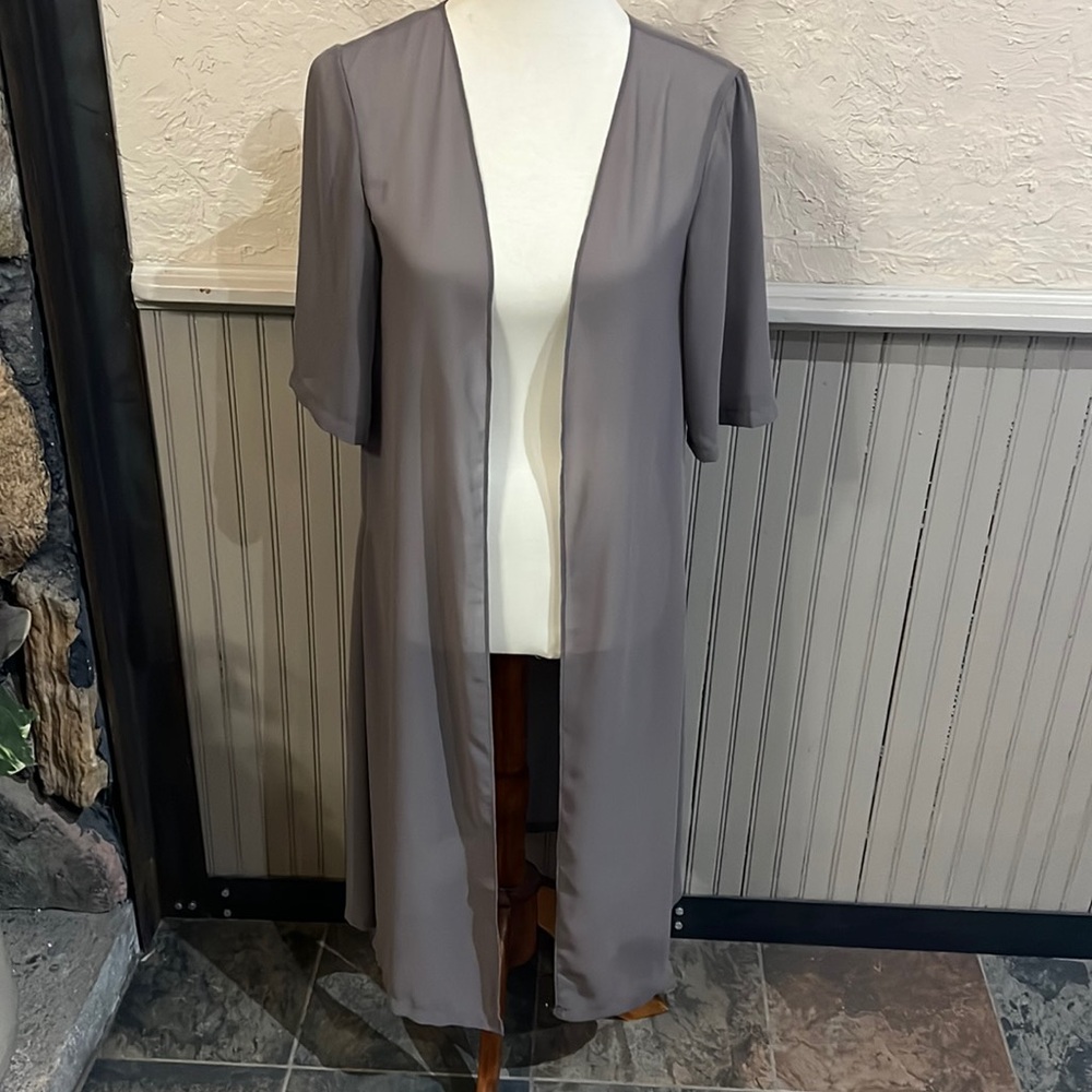 Elegant Gray Women's cardigan sz M